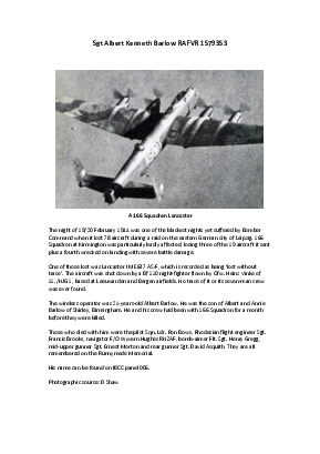 A preview of a PDF biography for Barlow, Albert Kenneth